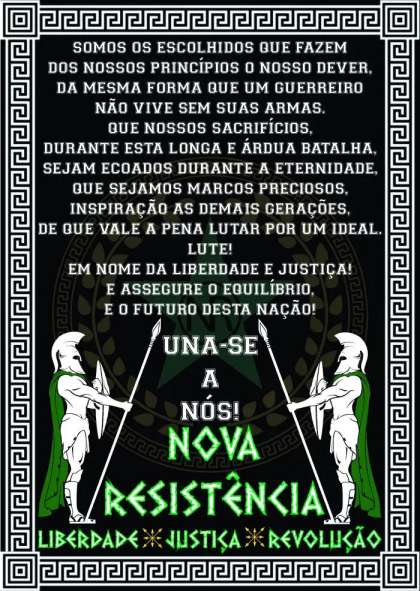 Poster antigo da Nova Resistência ao estilo Soldado Político da National Front