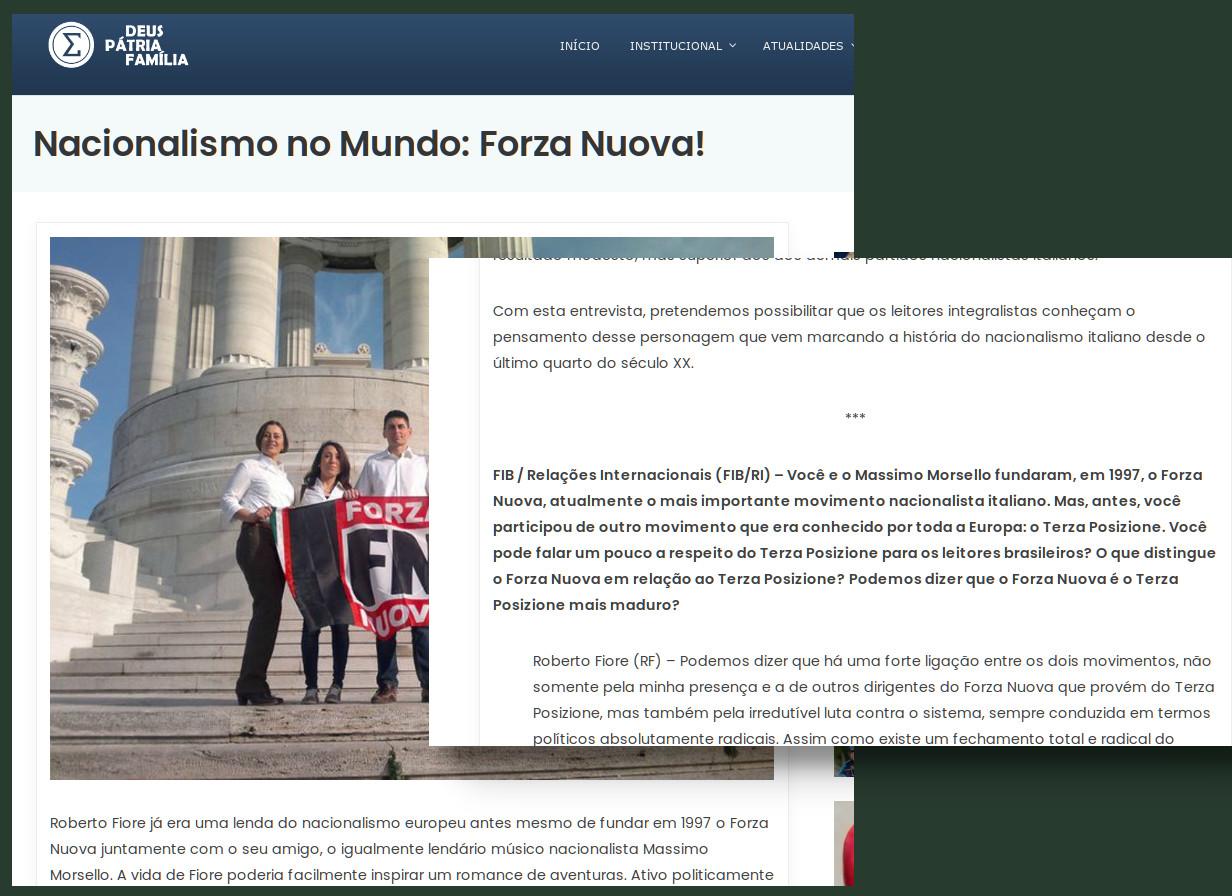 Integralistas, Forza Nuova e a terceira posição