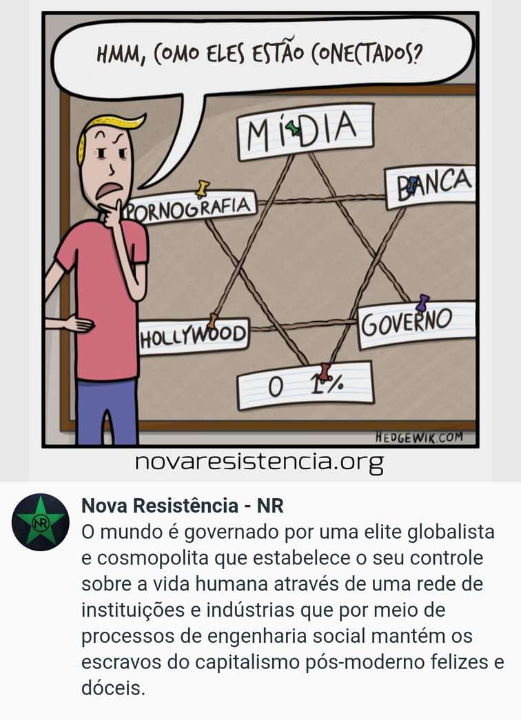 Pôster antissemita da Nova Resistência