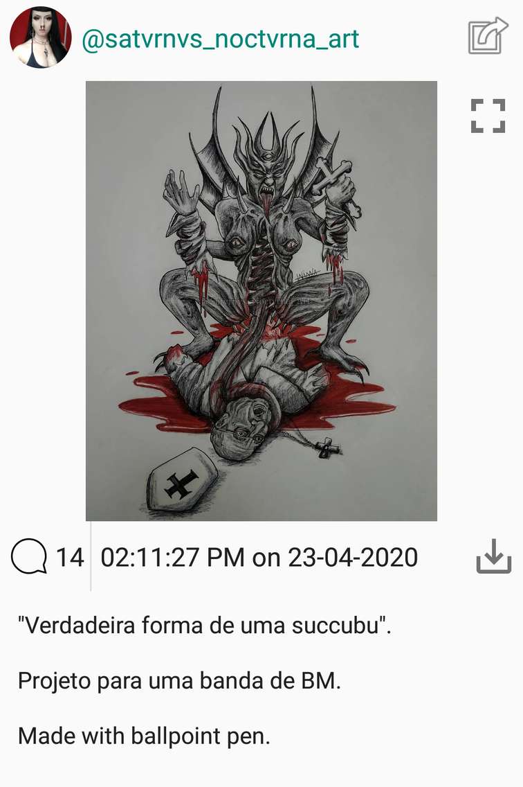 Mais ilustrações satanistas de Tatiana