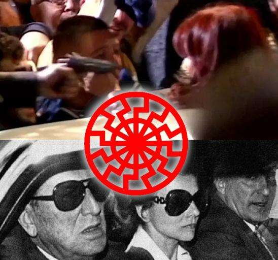 Arma apontada contra Kirchner; Perón e El Brujo; o sol negro