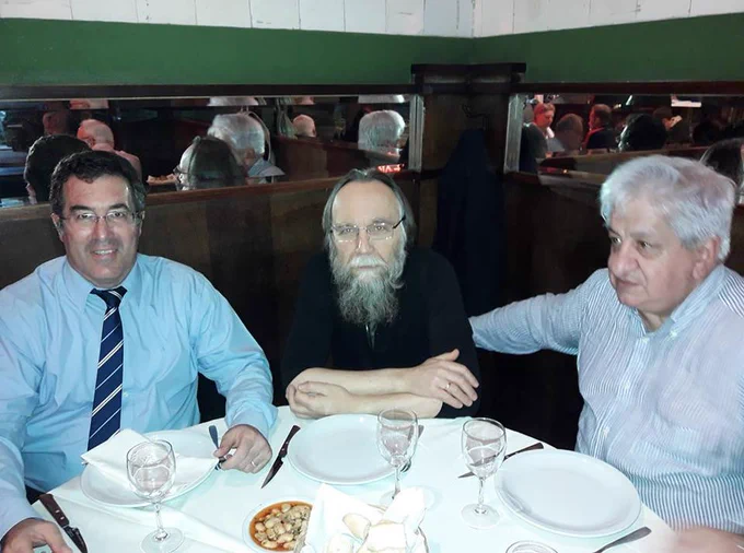 Marcelo Gullo em reunião com Aleksandr Dugin