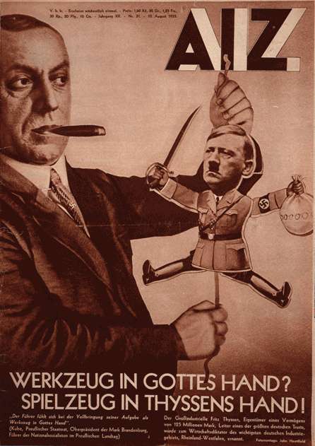 Hitler boneco de industrialistas, capa da AIZ