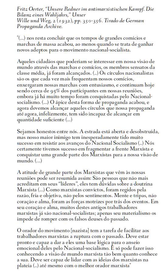 Texto de teoria de propaganda nazista, entrismo