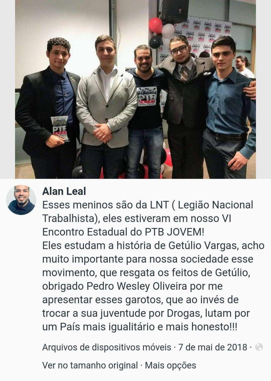 Legião Nacional Trabalhista no PTB Jovem