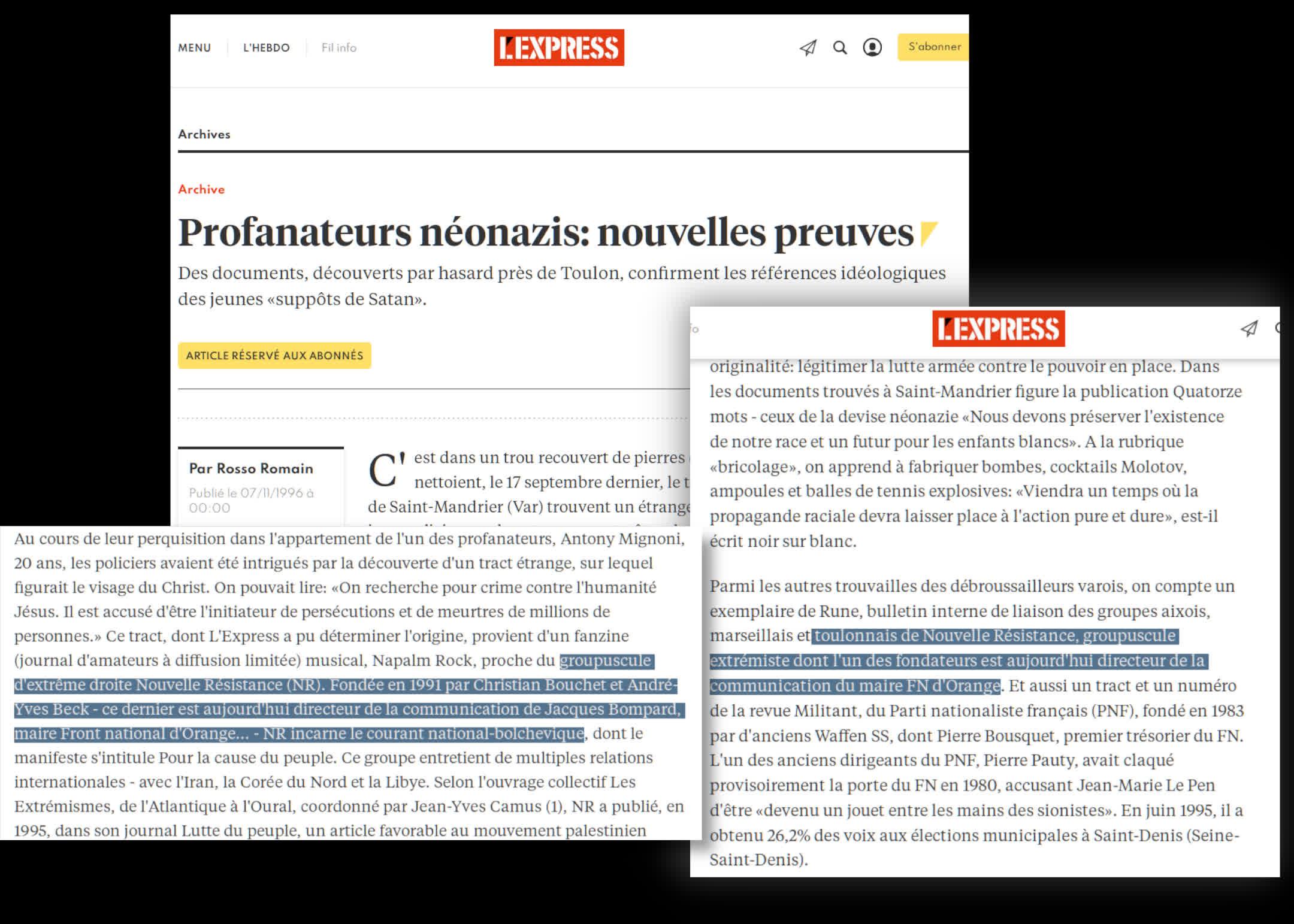 A dessacralização anticristã e satanista da Nouvelle Resistance na mídia francesa